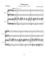 Malaguena for Piano Four-Hands