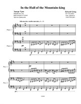 In the Hall of the Mountain-king, for Piano Four Hands (Simplified Version)