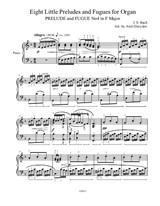 Kleine Präludium und Fuge F-Dur aus 'Acht Kleine Präludien und Fugen für Orgel', eine Bearbeitung für Klavier